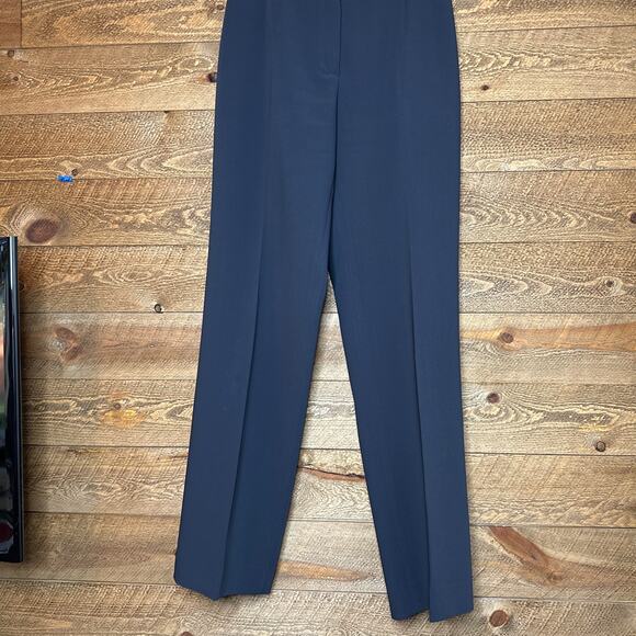 PESERICO Pressed-crease tailored pants in Navy Blue Size 46/US 10